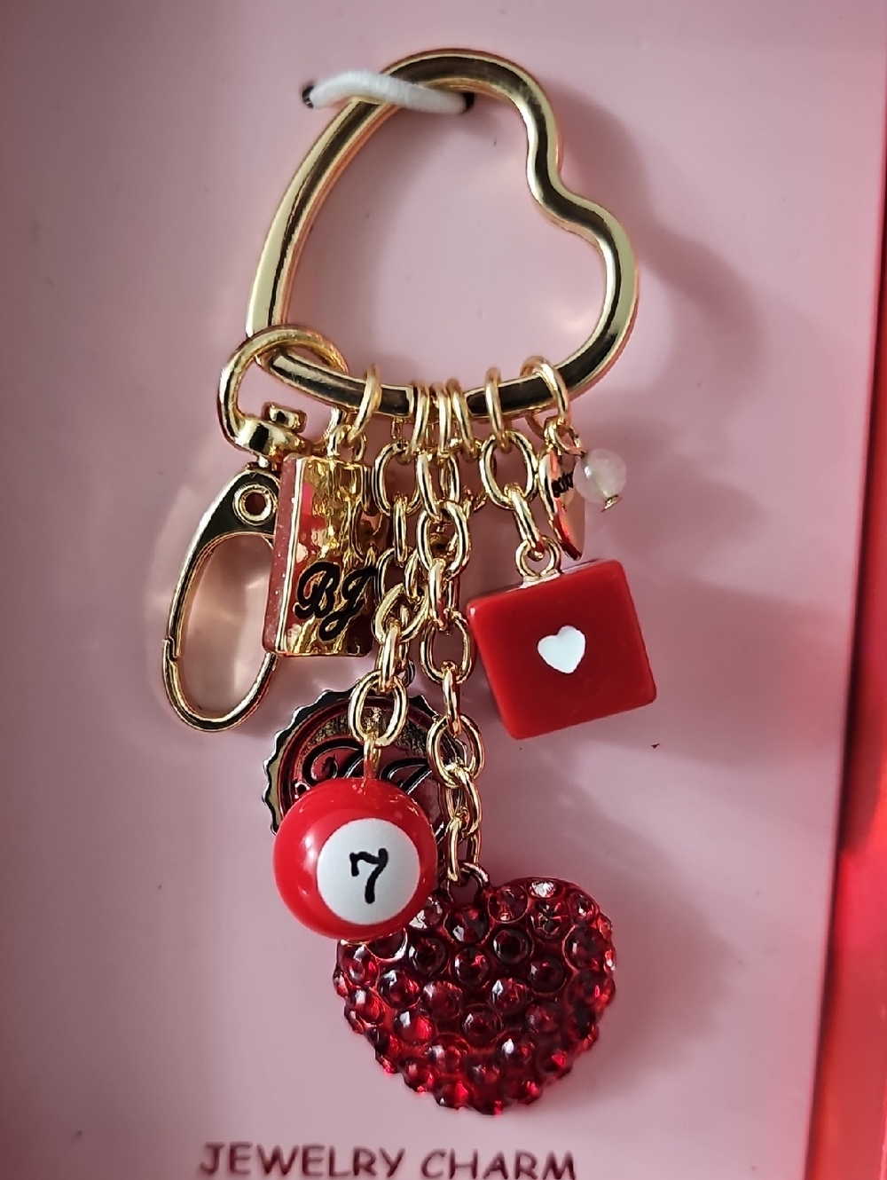 Betsey Johnson "Cherry Soda" Multi-Charm Bag Charm - Picture 3 of 5